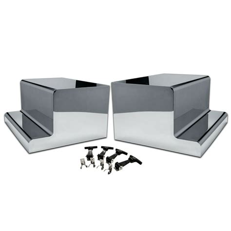 379 stainless steel battery and tool box trim|Peterbilt 379 stainless steel battery and tool box trims.